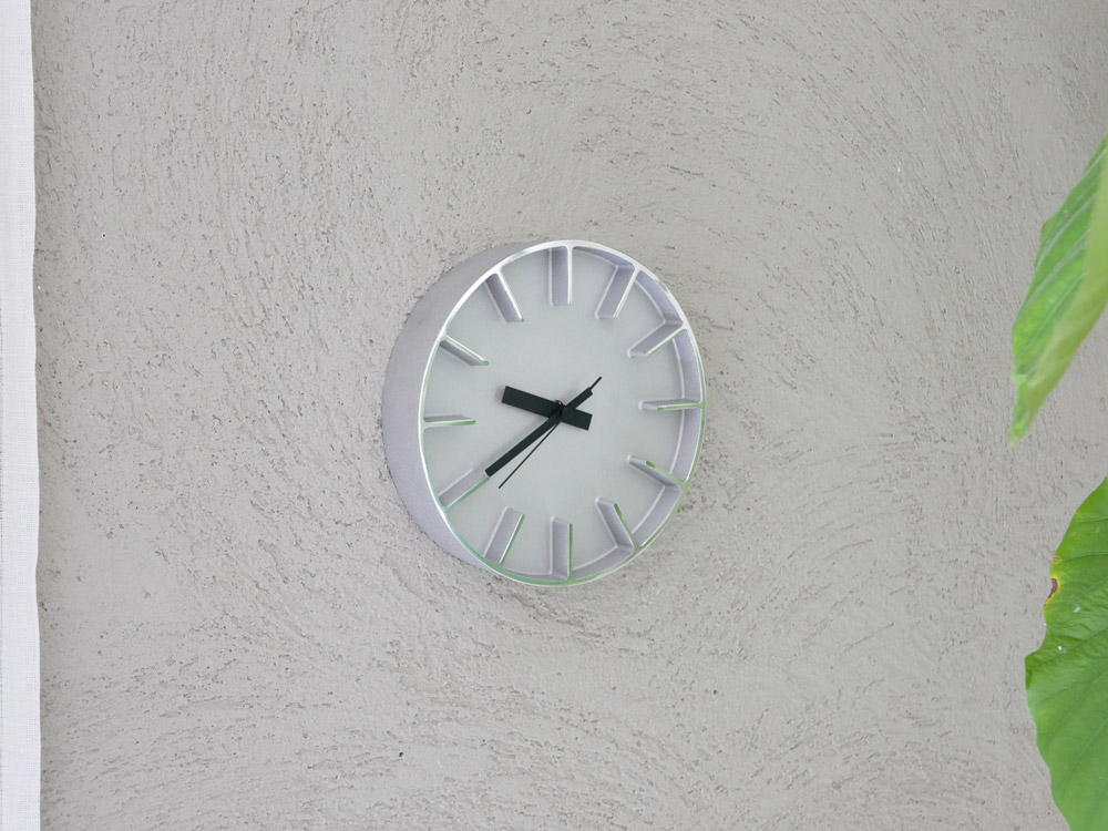 【Lemnos/レムノス】Edge Clock アルミニウム 18cm