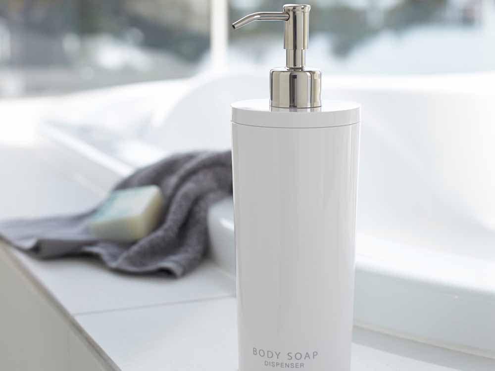 tower/タワー】ツーウェイディスペンサー ラウンド ホワイト ボディ