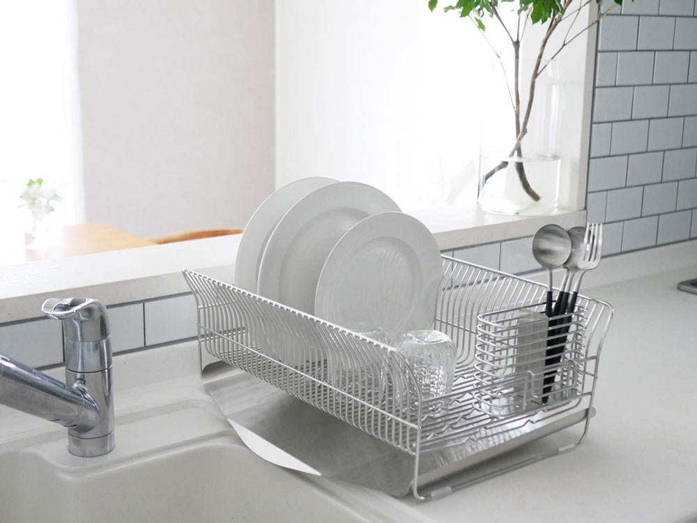 hanauta 水切りラック　縦置き 楽天市場】水切りラック 縦置きタイプ シルバー 台所用品 水切り