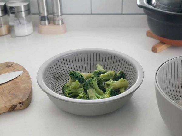 【like-it/ライクイット】米とぎにも使えるザルとボウル グレー / 浅型