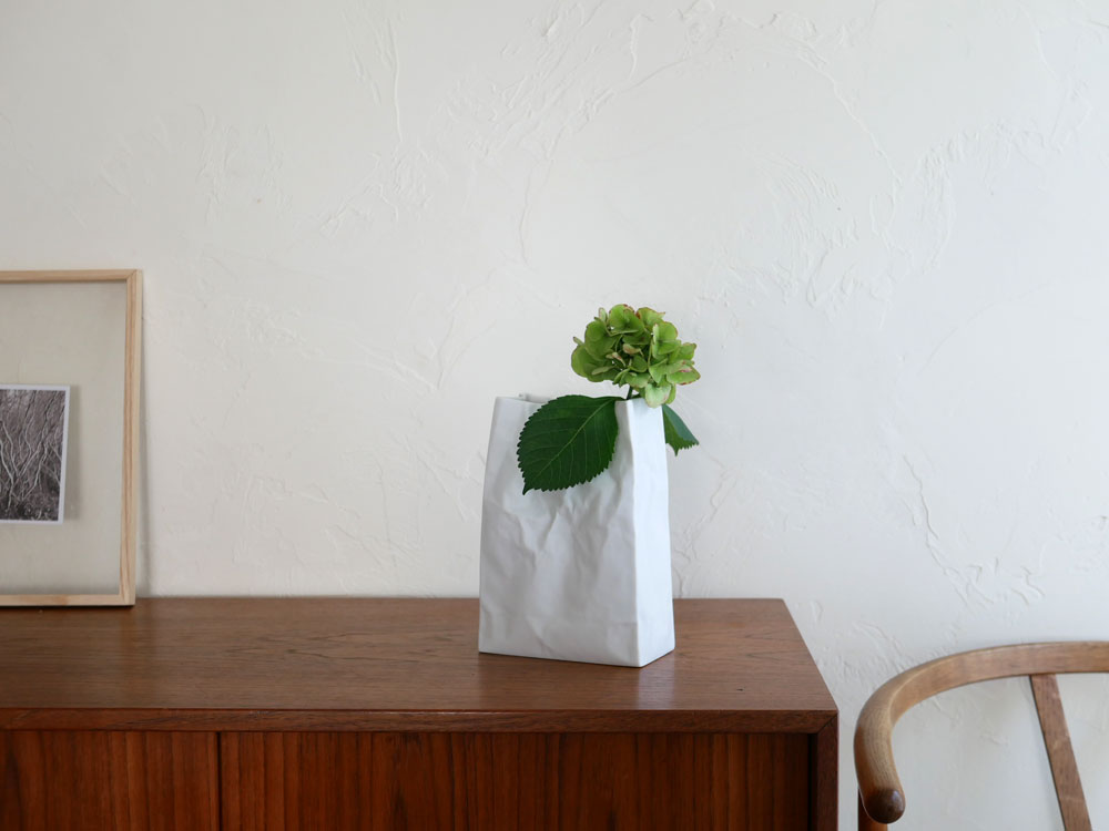 【ceramic japan / セラミック・ジャパン】Crinkle vase 紙袋のようなフラワーベース new crinkle