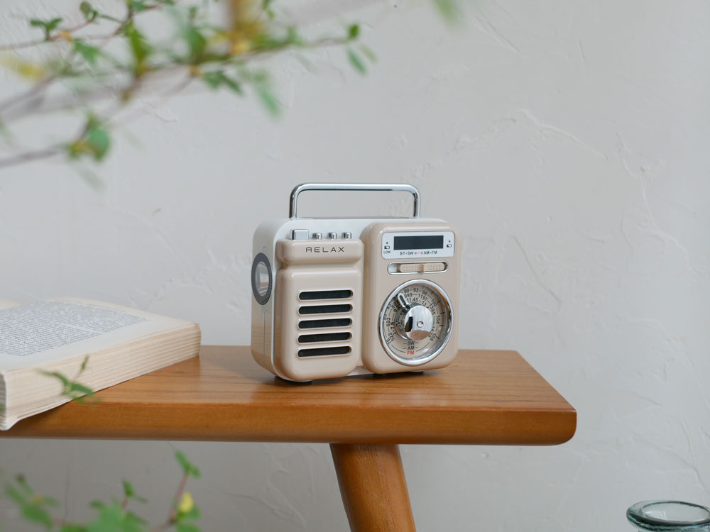 RELAX/リラックス】レトロかわいい多機能防災ラジオ クラウディサンド