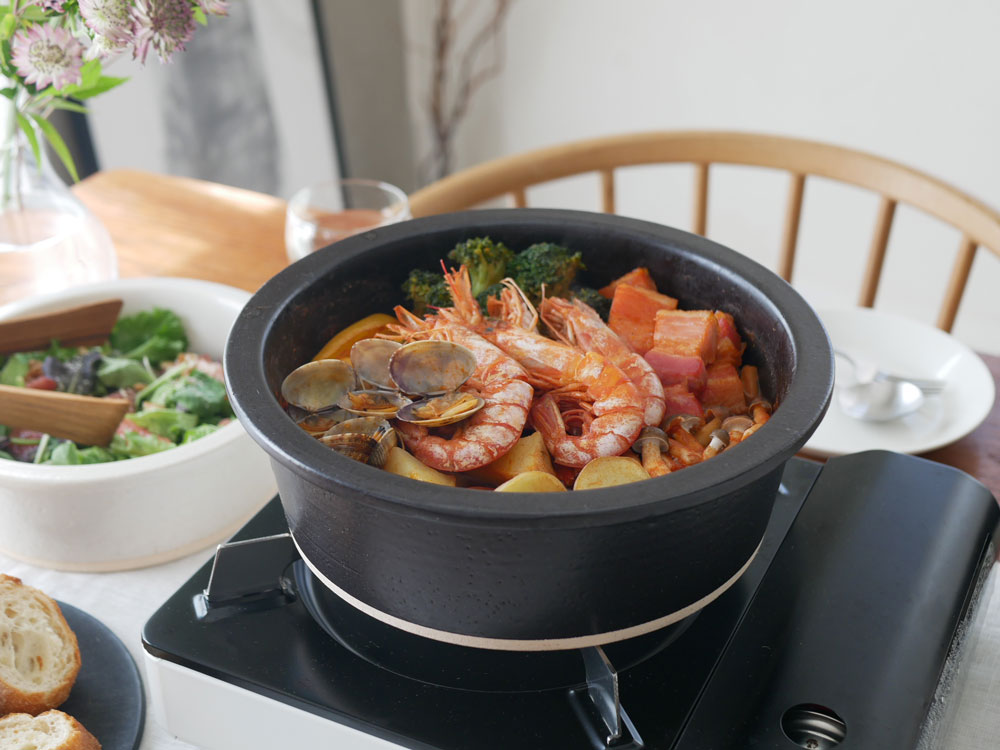 Hangout/ハングアウト】信楽焼グリルパン ブラック 中｜【公式