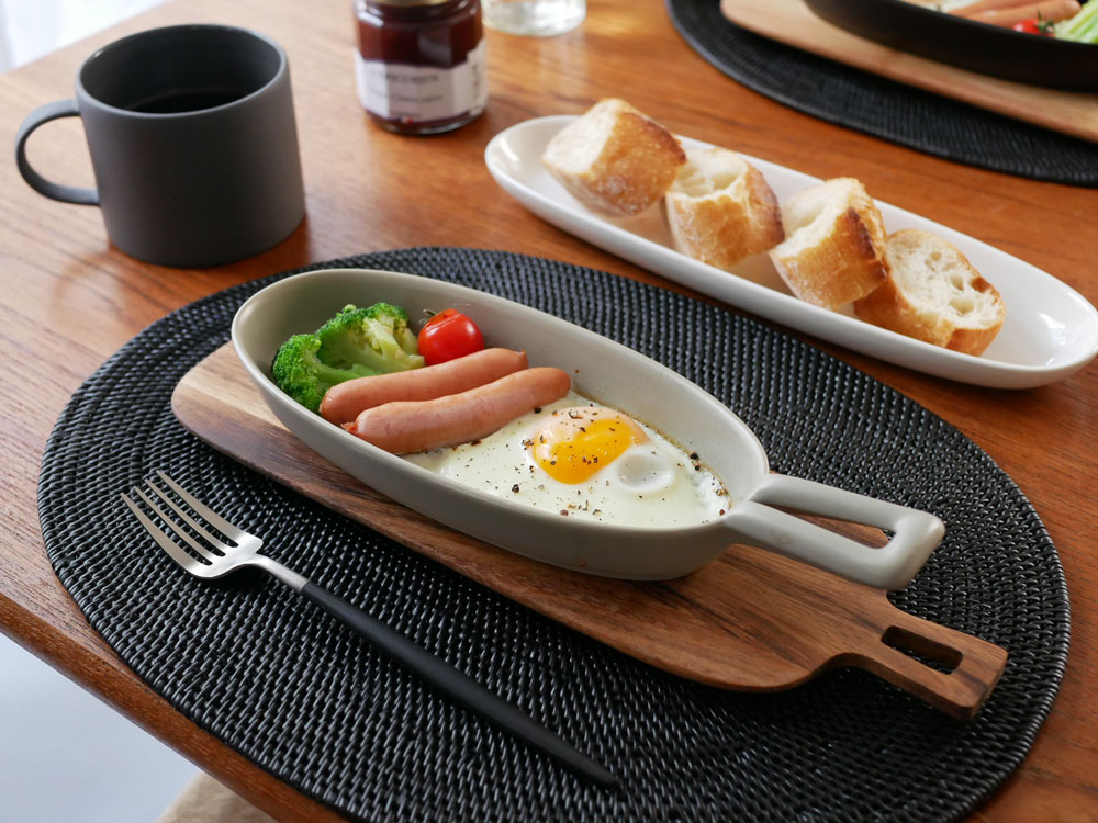 【IBUKICRAFT/イブキクラフト】魚焼きグリルからそのまま食卓に出せるグリルプレート ハンディ グレー|ITEM - ALL