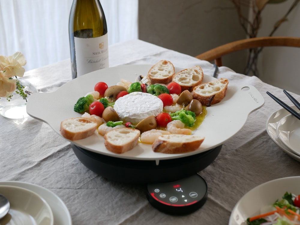 【recolte】卓上IHクッキンググリドル グレー