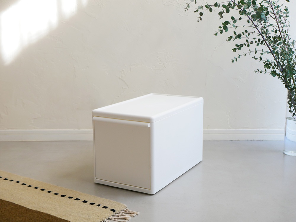 【like-it/ライクイット】組み合わせて使える収納ケース ミディL オールホワイト