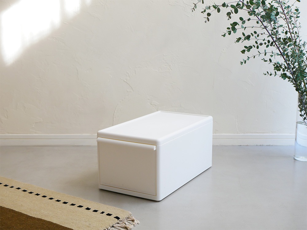 【like-it/ライクイット】組み合わせて使える収納ケース ミディM オールホワイト