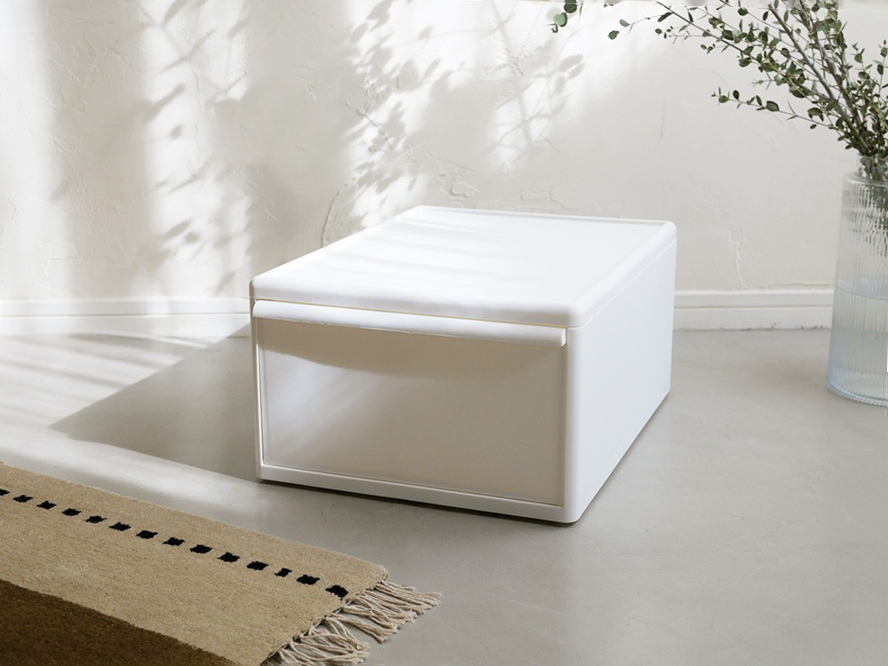 【like-it/ライクイット】組み合わせて使える収納ケース ワイドM オールホワイト