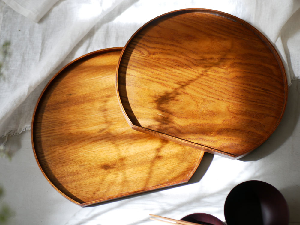 木の器】天然木の半月盆 漆 2枚セット｜【公式】インテリア雑貨の総合