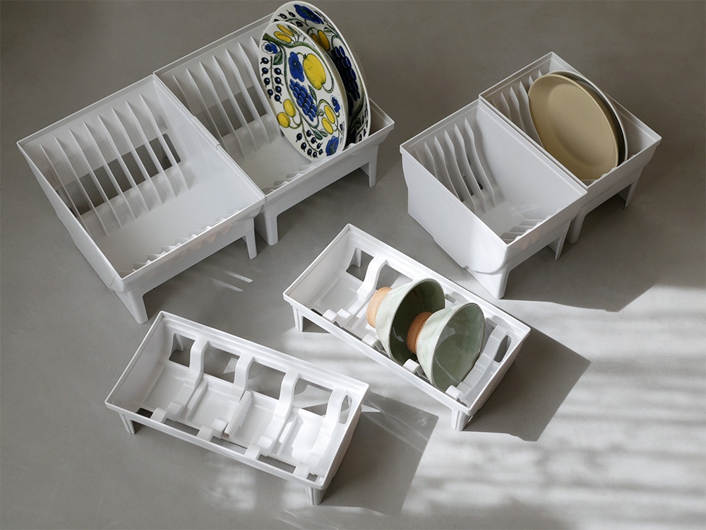 【Richell/リッチェル】食器が整う トトノ ディッシュ＆お椀スタンドセット 引き出し用 3種 6点セット/WH|全ての商品