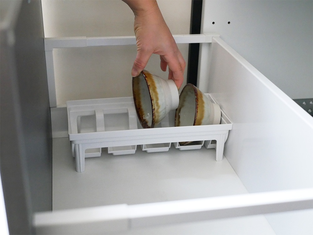 【Richell/リッチェル】食器が整う トトノ お椀スタンド 引き出し用 WH|全ての商品