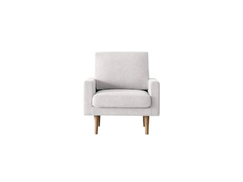 高野木工】LEO ソファシリーズ 1人掛けソファ アイボリー / 脚
