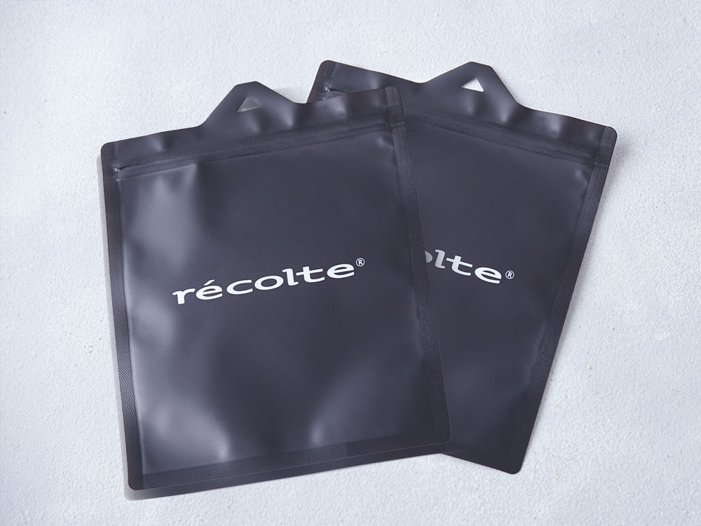 【recolte/レコルト】コードレス カプセルカッターボンヌ ジッパーバッグ２枚セット ブラック|ITEM - ALL