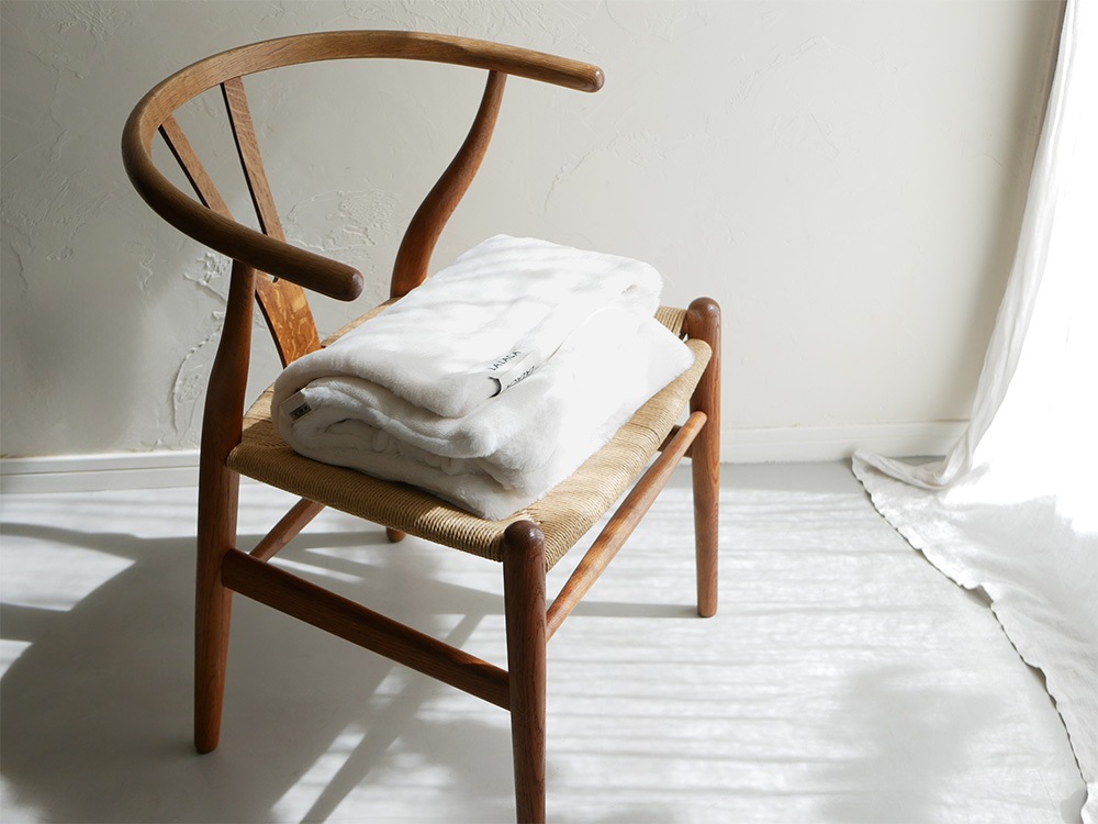 【LALACA/ララカ】洗えるなめらか素材のヒーターブランケット lounge（110cm×70cm） ecru