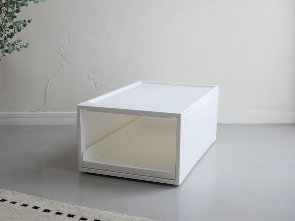 ホワイト　クロゼット　収納キャビネット 引き出し付き like-it/ライクイット】クローゼットシステム引き出し オープントレー