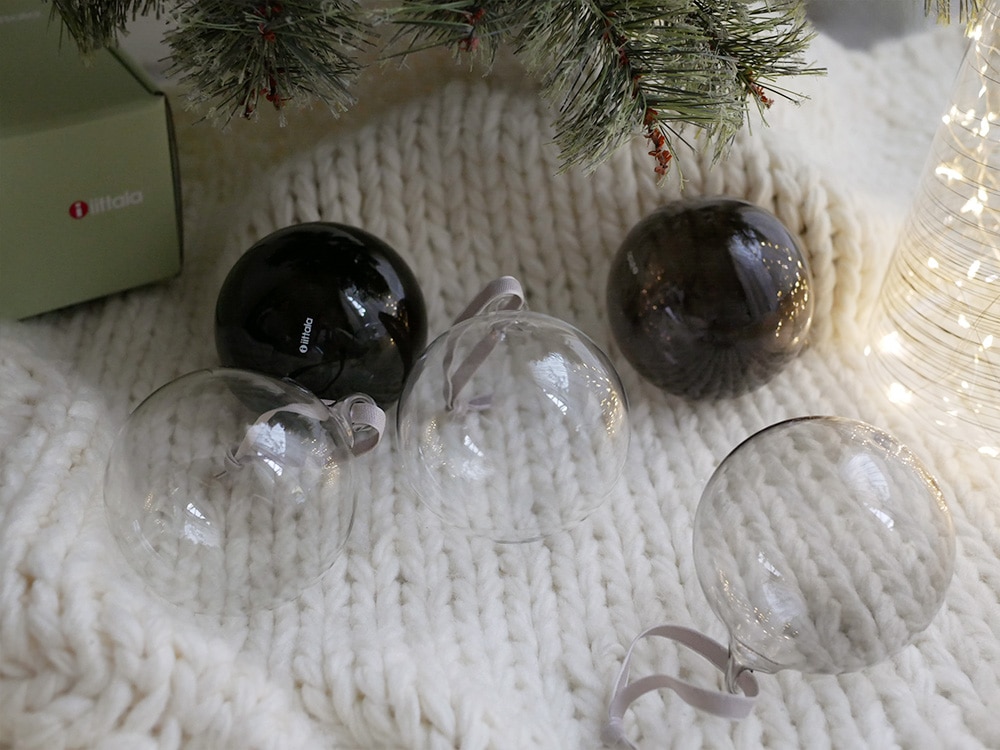 新品【廃番】イッタラ オーナメントボール5個セット グレー Iittala/イッタラ】ガラスオーナメントセット ボール5個セット