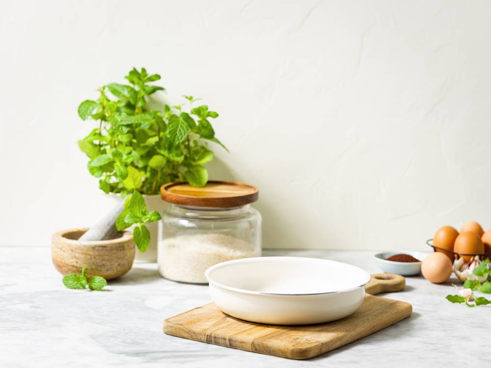 【GREEN PAN/グリーンパン】取っ手が外せるクリックシェフ フライパン / 20cm クリームホワイト