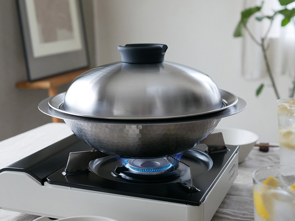 Arnest/アーネスト とにかく洗いやすいステンレス卓上鍋【26cm】 Arnest/アーネスト】 とにかく洗いやすいステンレス卓上鍋 26cm