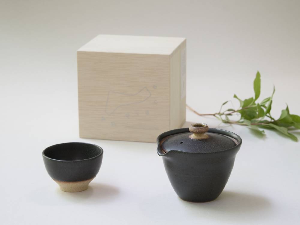 【AR Piece/アールピース】SHIN-CYA-KI 急須/小茶碗 急須ヒトリセット KURO