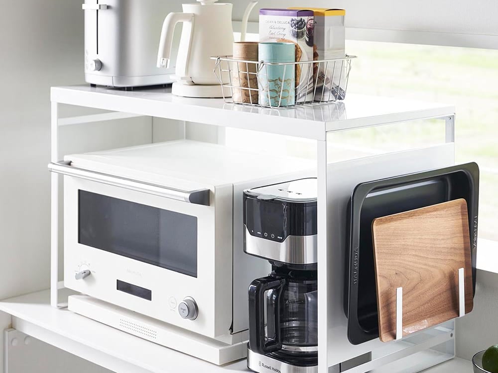 tower / タワー】スチールパネル付きレンジラック W75 ホワイト