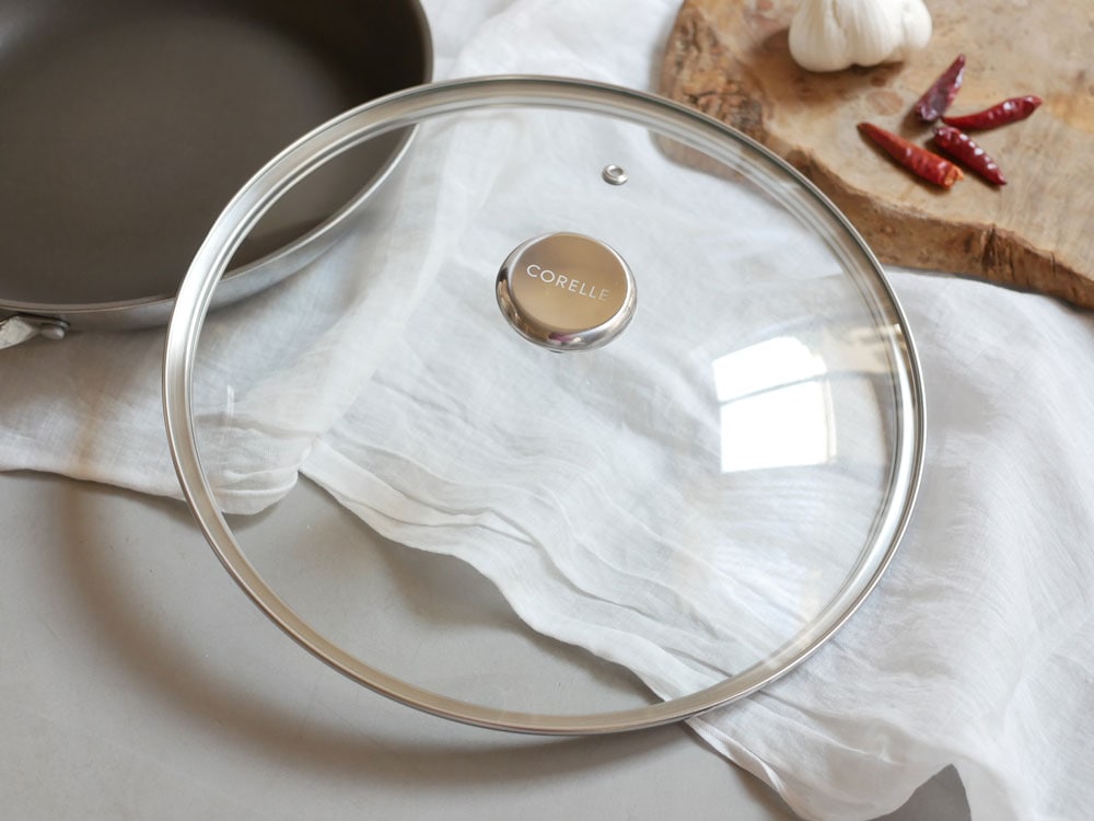 Corelle コレール　フライパン　28cm 蓋あり 楽天市場】コレール CORELLE フライパン 28cm ガラス蓋 CSFP28SV