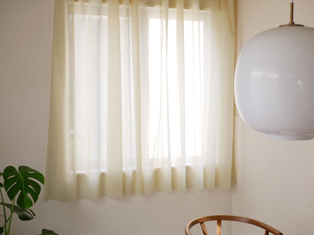 【Comore Sun】コットンのクリップ留めカーテン 1枚 130×165 アイボリー|ITEM - ALL