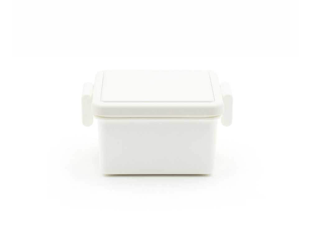 【GEL-COOL/ジェルクール】蓋が保冷剤になるランチボックス square S 本体 ミルクホワイト