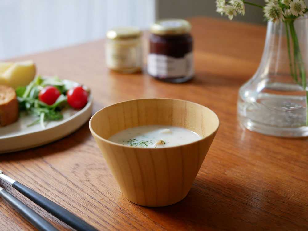 【木の器】食洗機対応 天然木のマルチボール S 台形 ナチュラル
