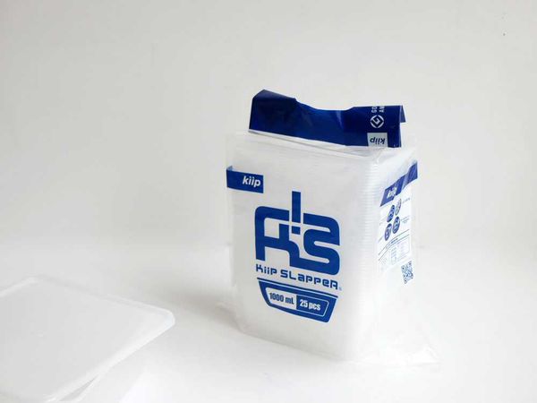 【Kiip SLappeR/キープスラッパー】気軽に使える収納スキル抜群保存容器 ナチュラルタイプ / 1000ml 25個セット