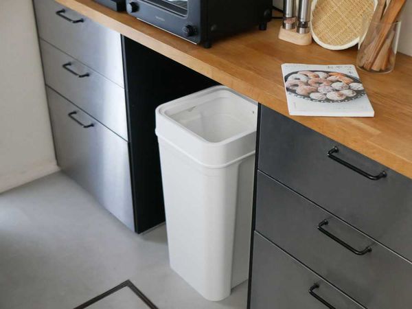 【like-it/ライクイット】中身が見えにくい蓋なしダストボックス 45リットル / ホワイト