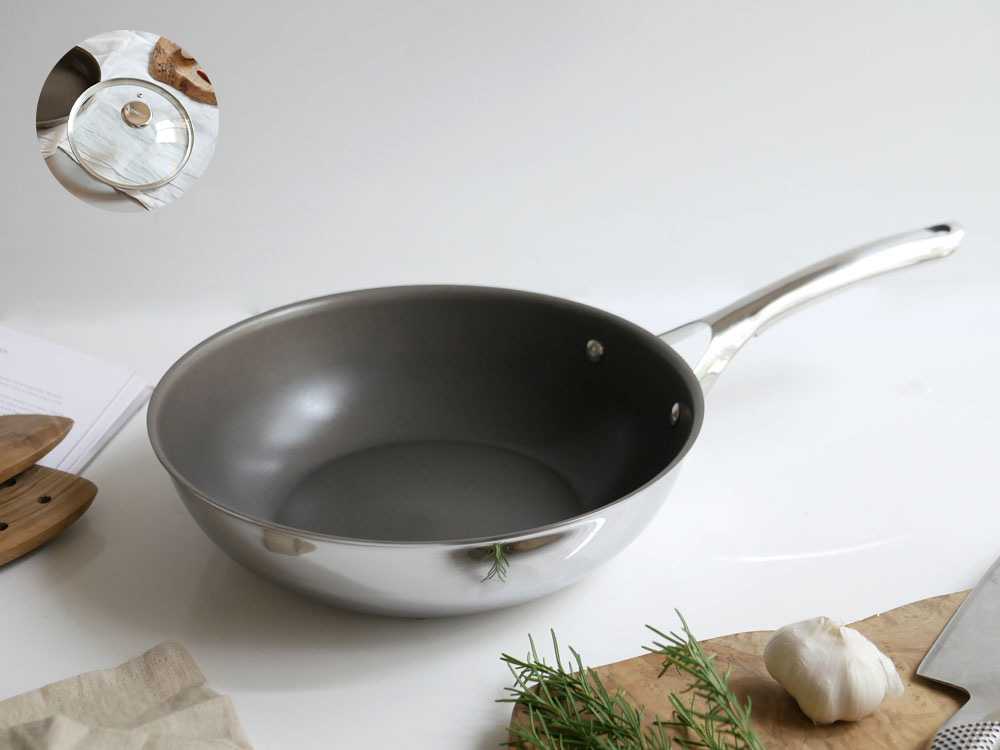 ��CORELLE/���졼��ۤ��Ӥ�Ĥ��ˤ��������� Wok pan / 28cm+�����å�