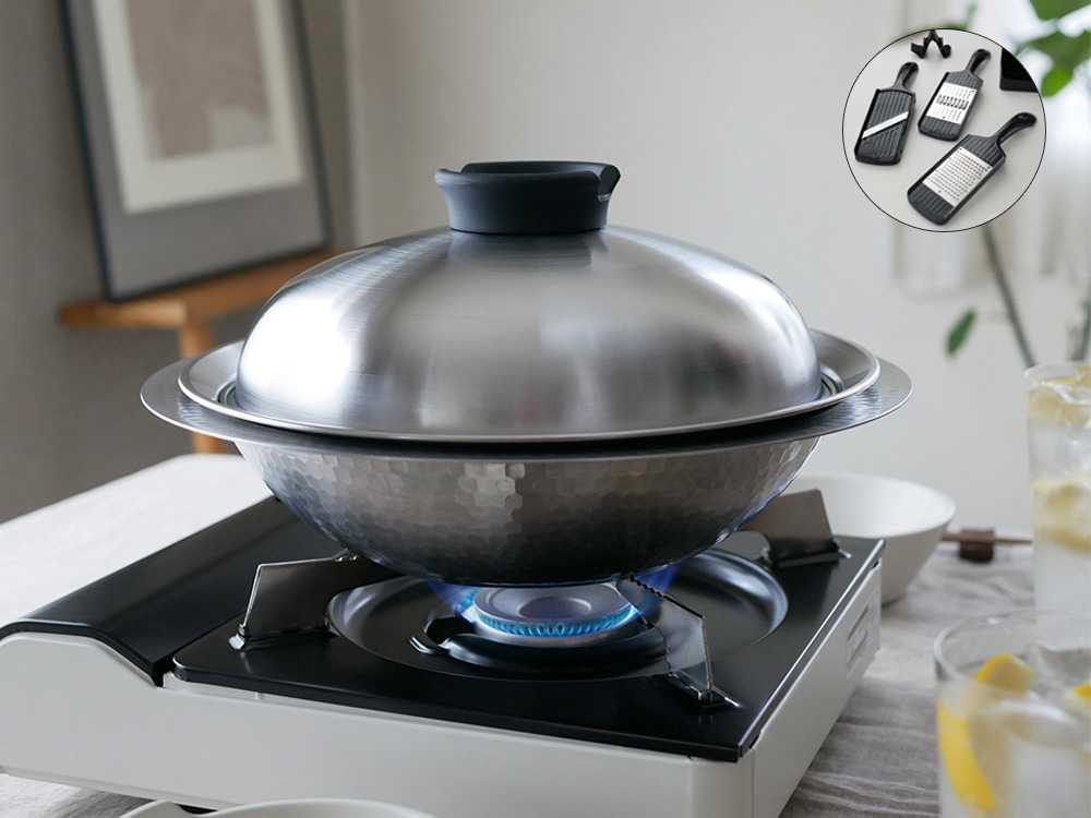 Arnest/アーネスト】 とにかく洗いやすいステンレス卓上鍋/のせるだけ