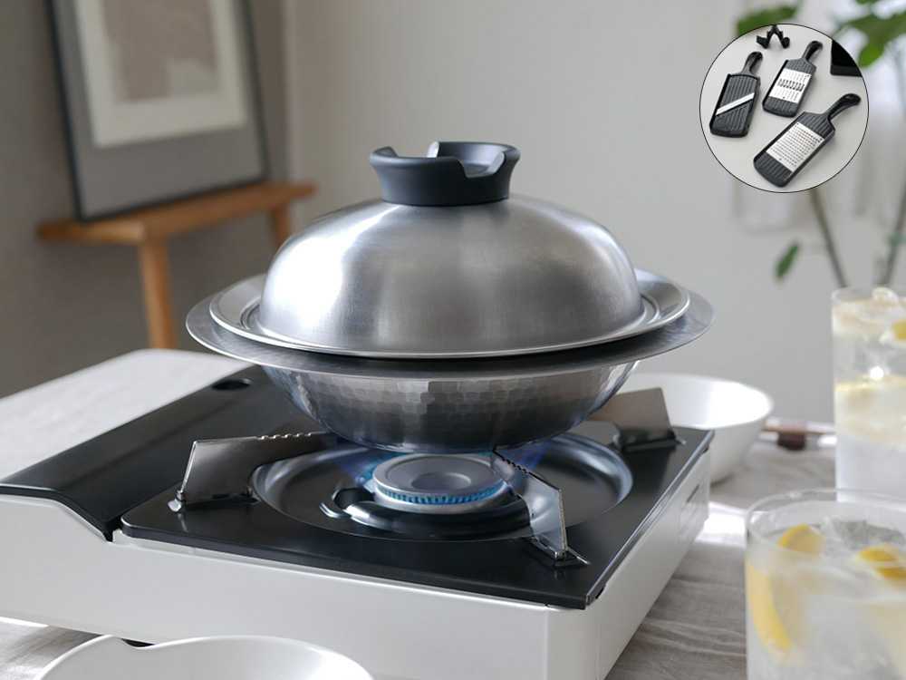 Arnest/アーネスト】 とにかく洗いやすいステンレス卓上鍋/のせるだけ