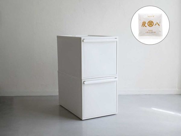 【like-it/ライクイット】クローゼットシステム 引出し セット組 オフホワイト / L/2個組《調湿木炭 炭八付き HinataLife限定セット》