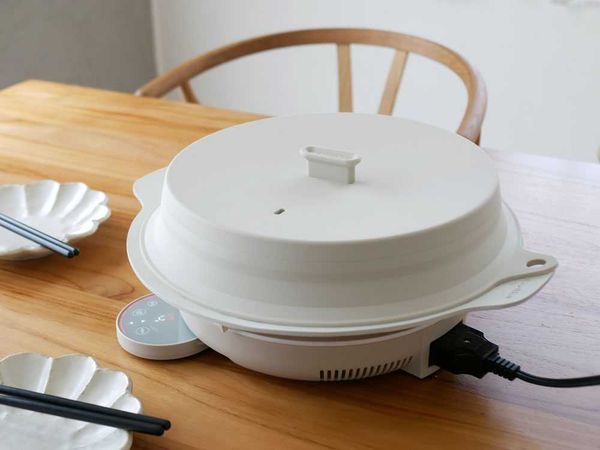【recolte】卓上IHクッキンググリドル 専用シリコン蓋 / クリームホワイト