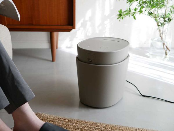 【±０/プラスマイナスゼロ】転倒お湯漏れ防止機能付きスチーム式加湿器H220 ブラウングレー