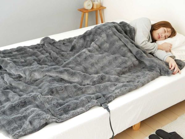 【QUADS/クワッズ】ずっと触れたくなる掛敷両用電気毛布 toron（トロン） L / チャコールグレー