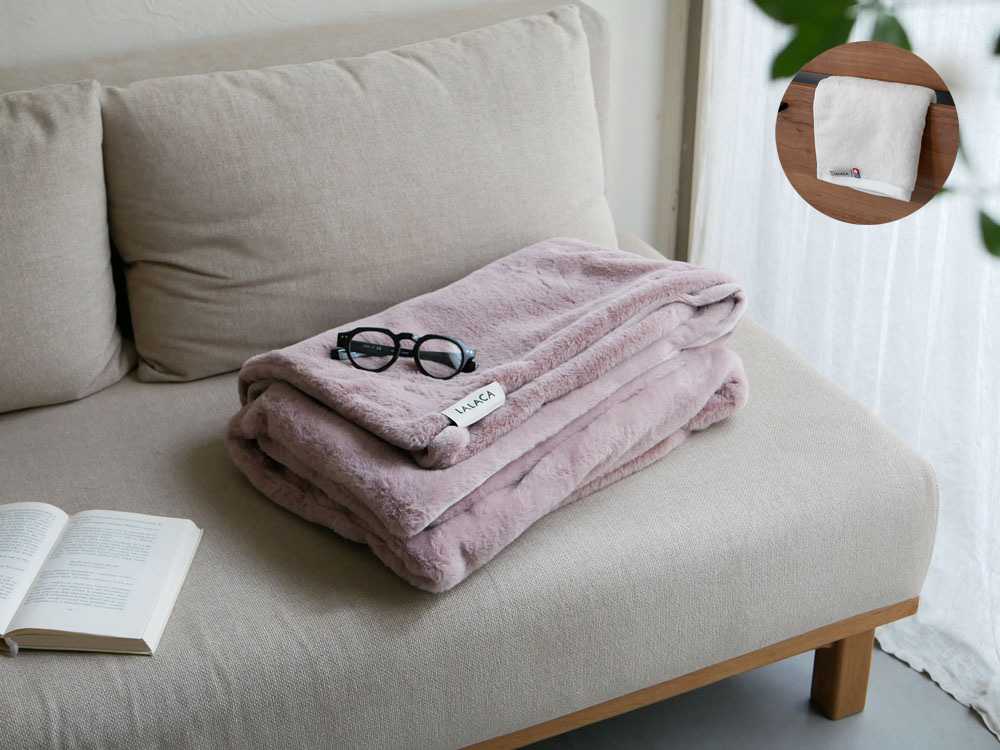 LALACA/饫ʤ餫ǺΥҡ֥󥱥å roomy140cm100cm / pale rose pinkLALACA face towel ecru - HinataLife̥åȡ