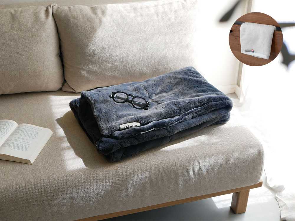 LALACA/饫ʤ餫ǺΥҡ֥󥱥å roomy140cm100cm / charcoalLALACA face towel ecru - HinataLife̥åȡ