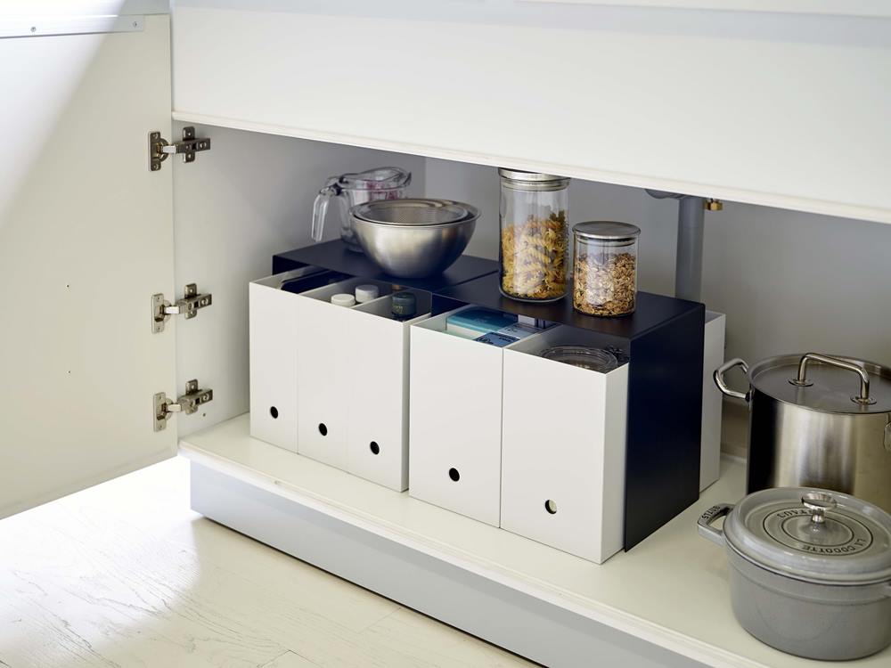 Tower 収納ボックス上ラック 2個組 ブラック 公式 インテリア雑貨の総合通販 ひなたライフ アプリnew Openキャンペーン実施中