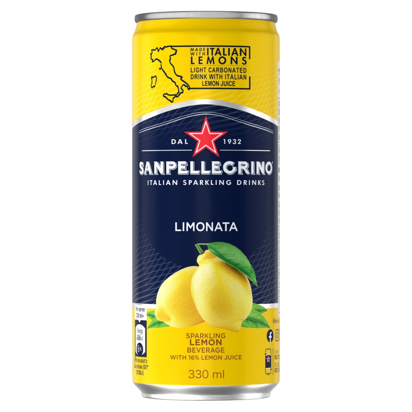 リモナータ（レモン）【サンペレグリノ】炭酸入り飲料