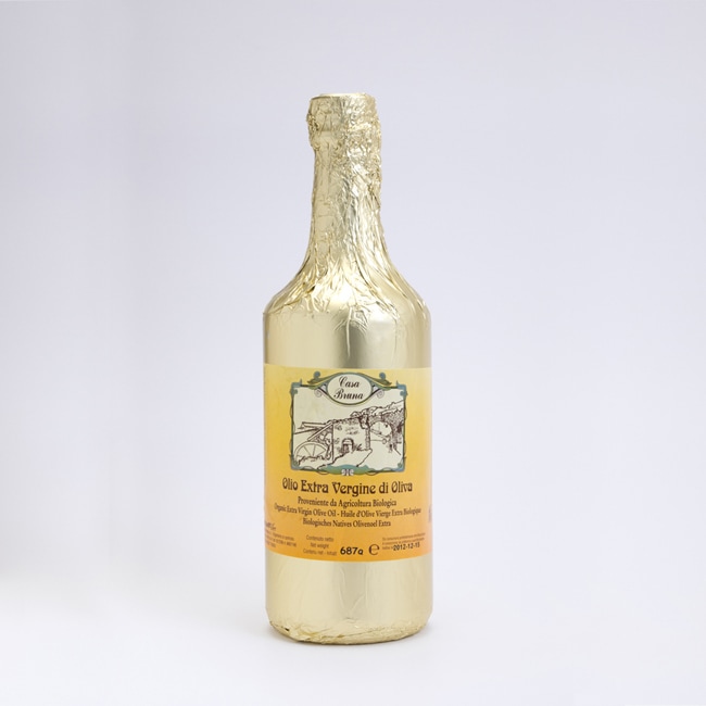 年末頃からの発送予定です。　2025年秋産　200年の歴史　ブルーナ家の有機栽培エクストラ・バージン・オリーブオイル BIOLOGICA 750ml