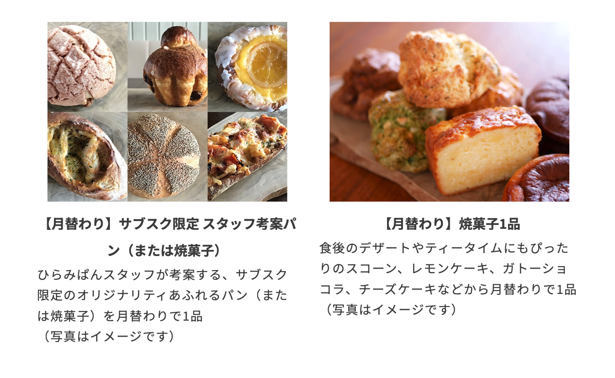 今月のひらみぱんセット１０個【月１回　毎月１日　定期便/送料込】