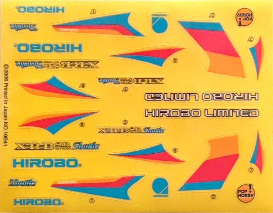 ヒロボー HIROBO パーツ 【0301-112】 XRB-SR シャトル デカール .