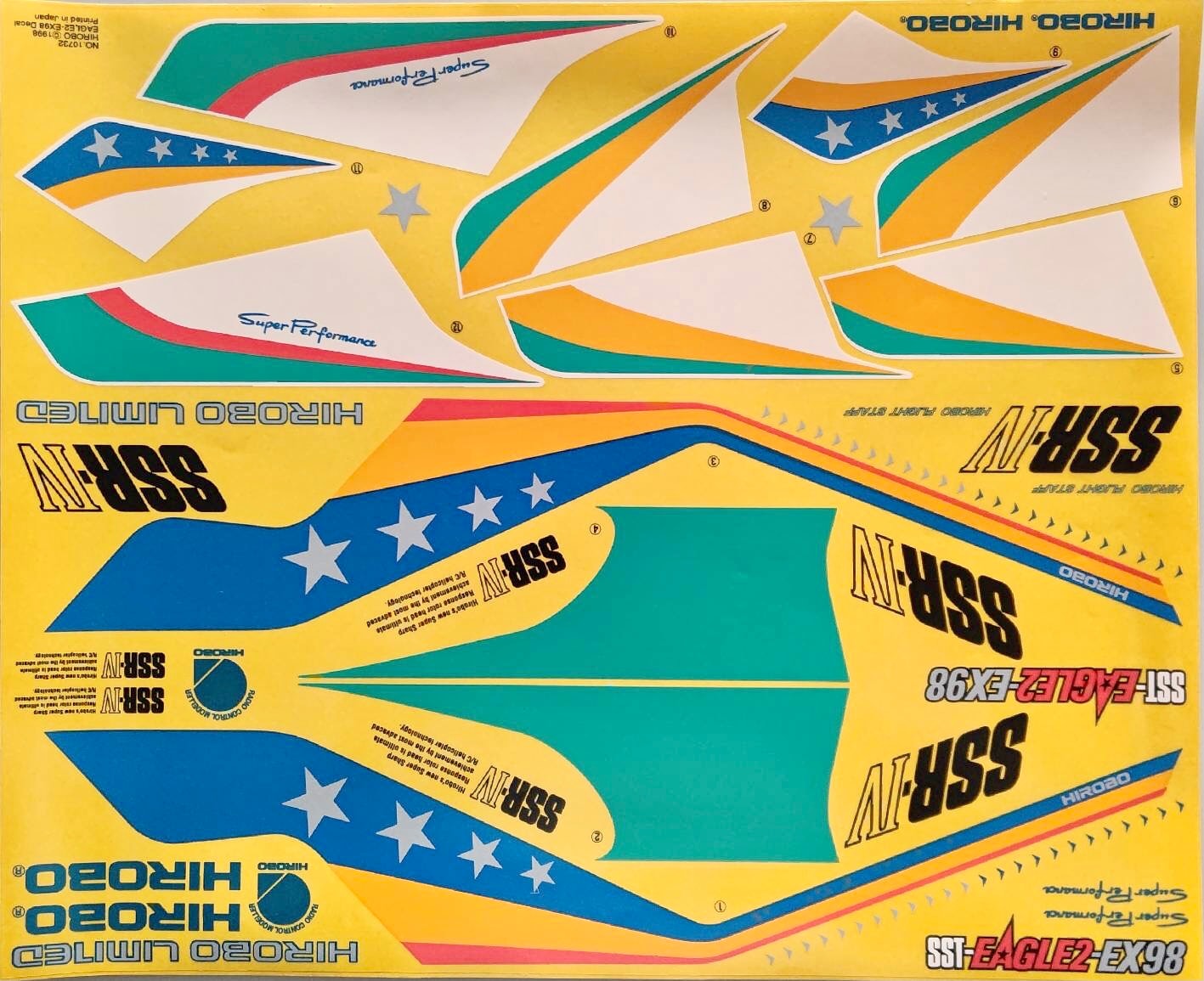 ヒロボー HIROBO パーツ 【0404-798】 EAGLE-2 ’98 デカール【最終在庫】