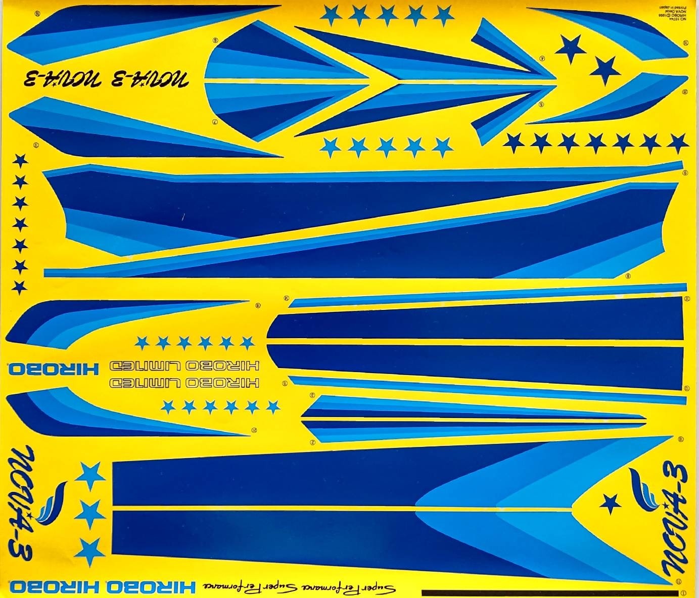 ヒロボー HIROBO パーツ 【0404-803】 NOVA-3 デカール【最終在庫】