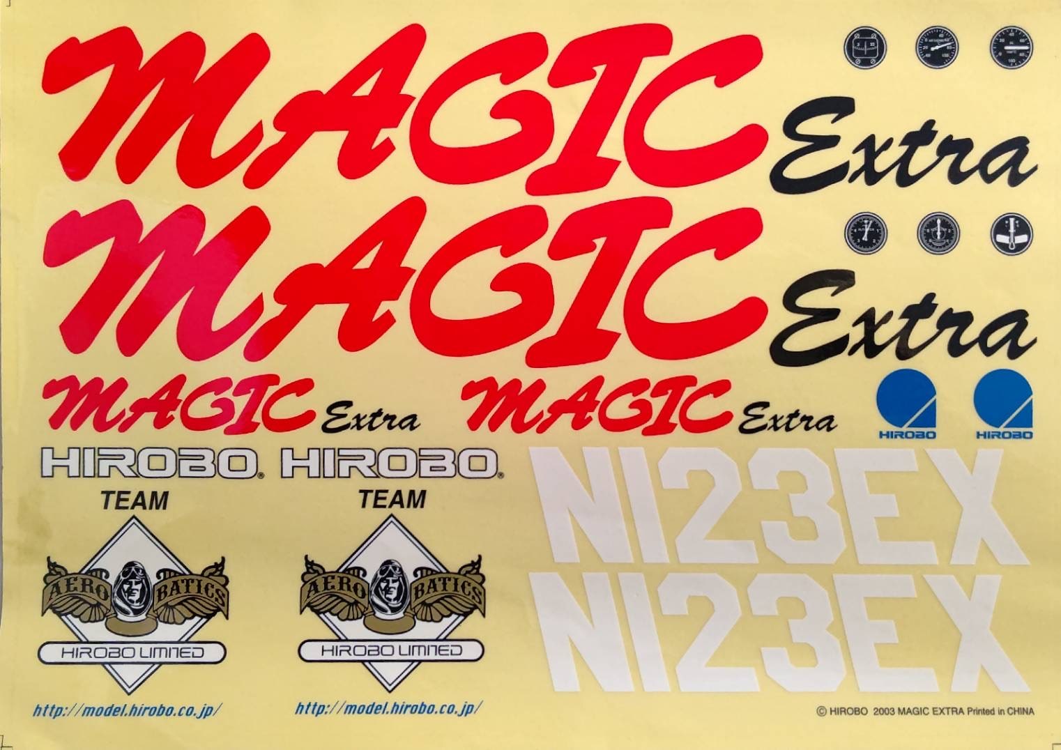 ヒロボー HIROBO パーツ 【0004-299】マジックエクストラ50 デカール【最終在庫】