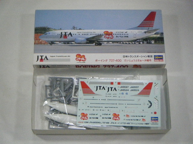 (未使用･未開封品)　ハセガワ 1/200 旅客機シリーズ 日本トランスオーシャン航空 ボーイング737-400 新ロゴ p1m72rm 41oSWs9liQL.jpg_BO30,255,255,