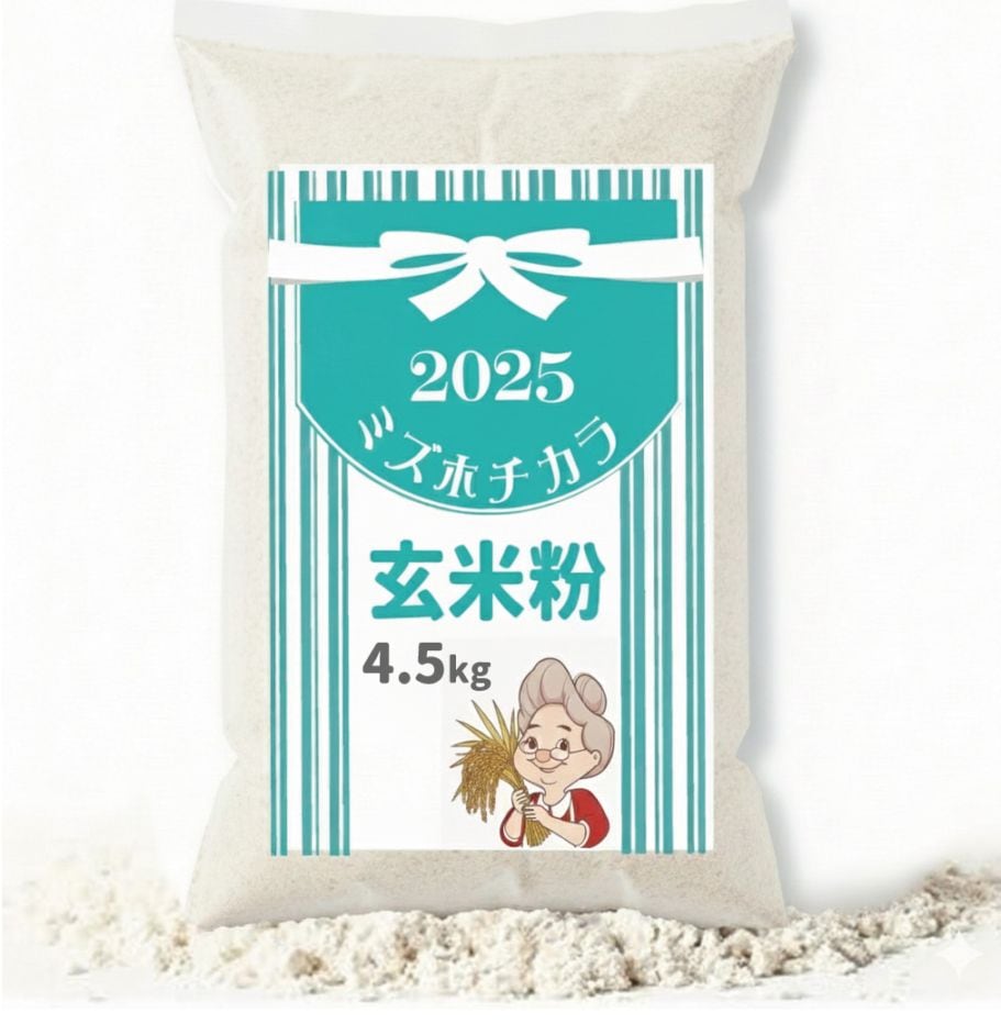 R7年　自然栽培　ミズホチカラ玄米粉5kg（1kg×5） ミズホチカラ パン用 100％ 玄米粉 販売 グルテンフリー 米粉 農家