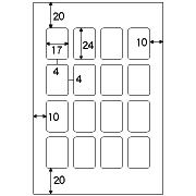 光沢紙 写真シール 16面